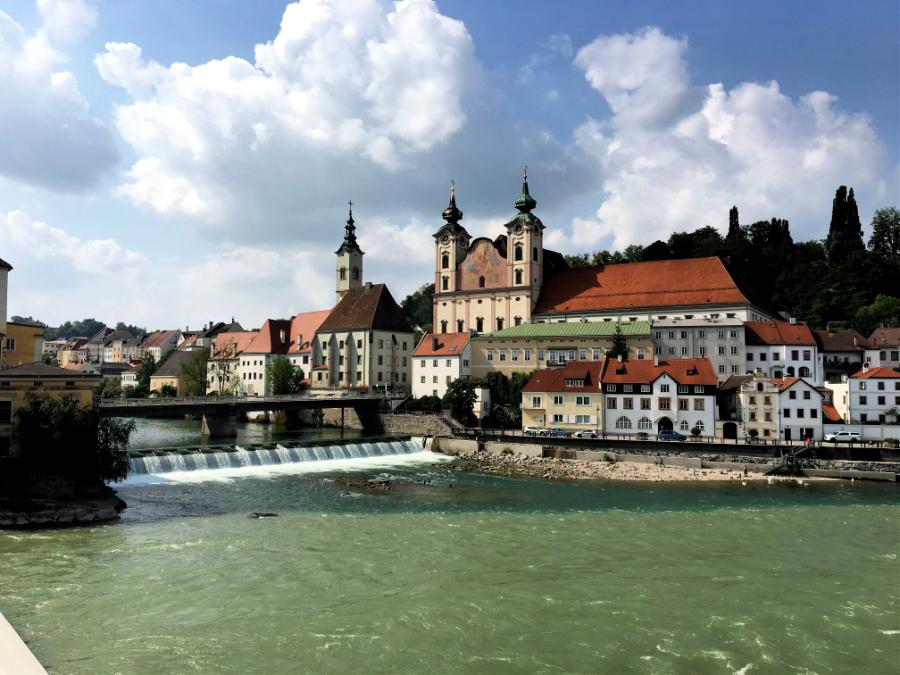 View of River Enns and St Michael's Church